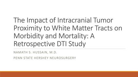 Namath s. Hussain, M.D. Penn state Hershey neurosurgery