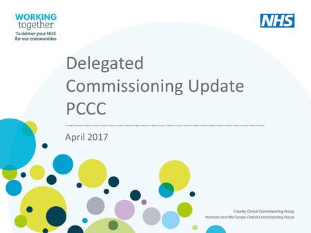 Delegated Commissioning Update PCCC