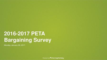 PETA Bargaining Survey