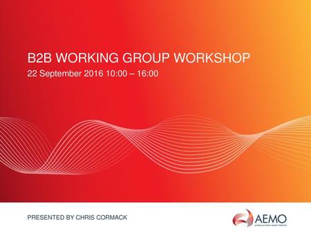 B2B Working Group Workshop