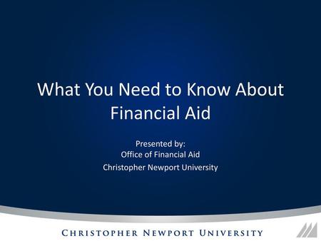 What You Need to Know About Financial Aid