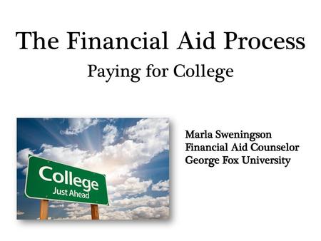 The Financial Aid Process