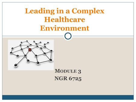 Leading in a Complex Healthcare Environment