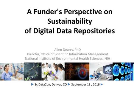 A Funder's Perspective on Sustainability of Digital Data Repositories