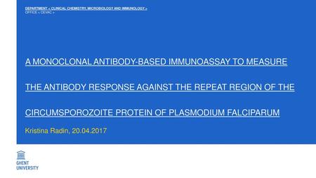 department < clinical chemistry, microbiology and immunology >