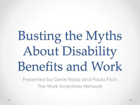 Busting the Myths About Disability Benefits and Work