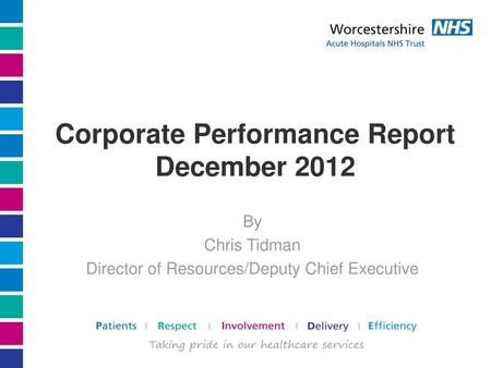 Corporate Performance Report December 2012