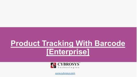 Product Tracking With Barcode [Enterprise]