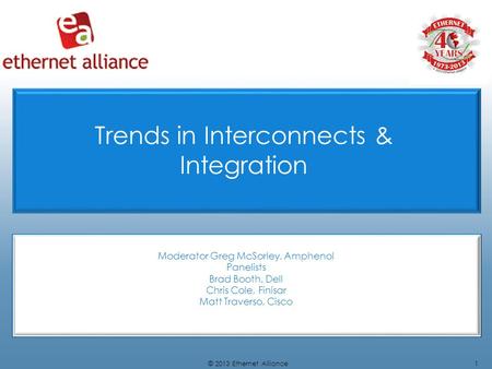 Trends in Interconnects & Integration