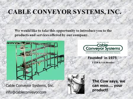 CABLE CONVEYOR SYSTEMS, INC.