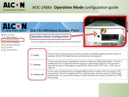 AOC-2406n  Operation Mode configuration guide