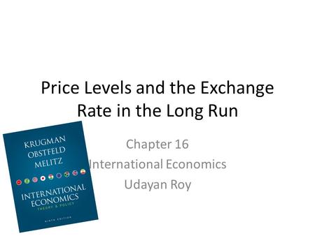 Price Levels and the Exchange Rate in the Long Run