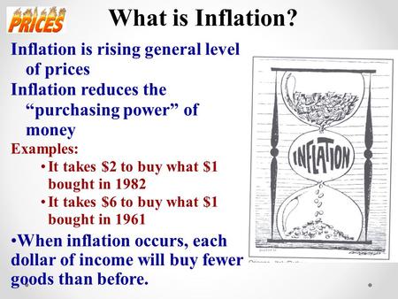 What is Inflation? Inflation is rising general level of prices