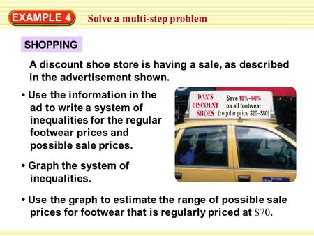 EXAMPLE 4 Solve a multi-step problem SHOPPING