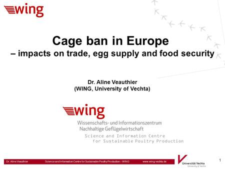 Cage ban in Europe – impacts on trade, egg supply and food security