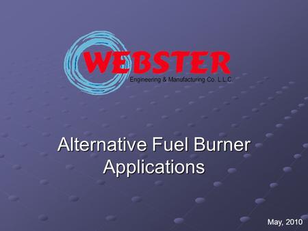 Alternative Fuel Burner Applications