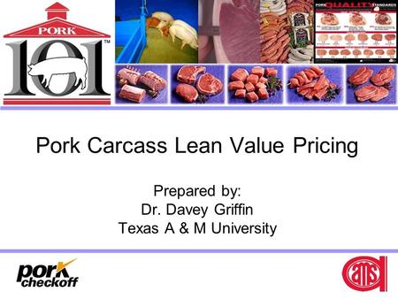 Pork Carcass Lean Value Pricing