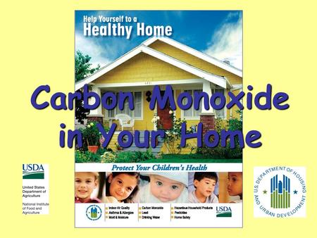 Carbon Monoxide in Your Home. What is Carbon Monoxide? CO Deadly gas Cant see, taste, feel or smell.