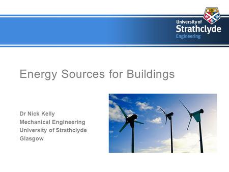 Energy Sources for Buildings