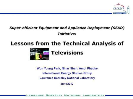 Lessons from the Technical Analysis of Televisions