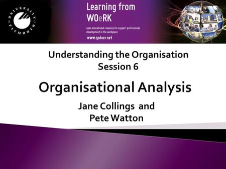 Organisational Analysis