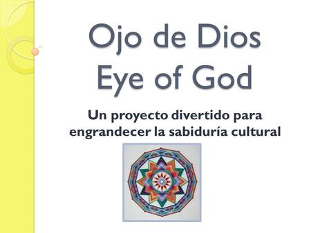 Un proyecto divertido para engrandecer la sabiduría cultural