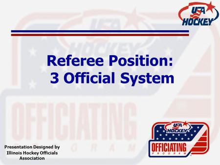 Referee Position: 3 Official System