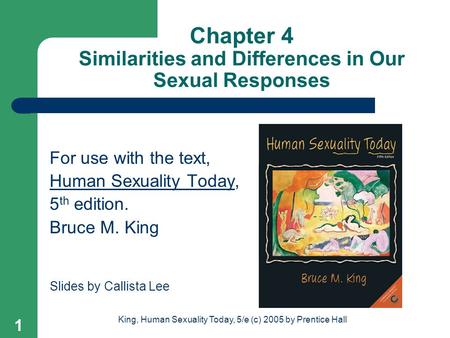 Chapter 4 Similarities and Differences in Our Sexual Responses