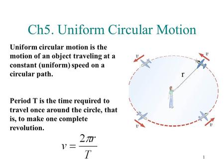 Ch5. Uniform Circular Motion