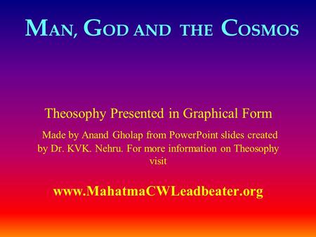 Theosophy Presented in Graphical Form