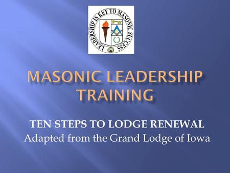 Masonic Leadership Training