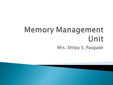 Memory Management Unit