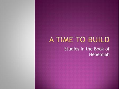 Studies in the Book of Nehemiah. The report (1:1-11) The request (2:1-10) The review (2:11-20) The repairs (3:1-32) Sheep gate (3:1-2) Fish gate (3:3-5)