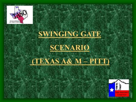 SWINGING GATE SCENARIO (TEXAS A& M – PITT). 7 80 8 22 91 45 65 60 61 62 81 7 8 80 22 91 45 65 60 61 62 81 91 = snapper.