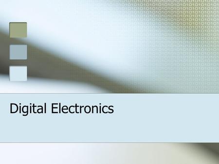 Digital Electronics.