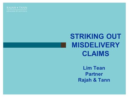 STRIKING OUT MISDELIVERY CLAIMS