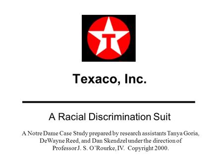 A Racial Discrimination Suit