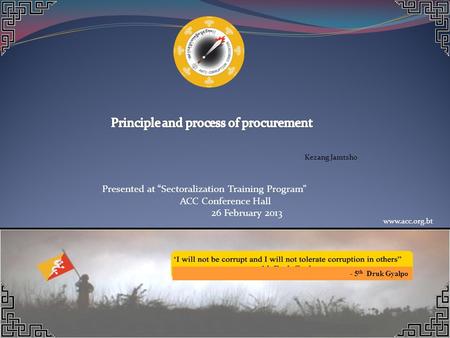 Principle and process of procurement