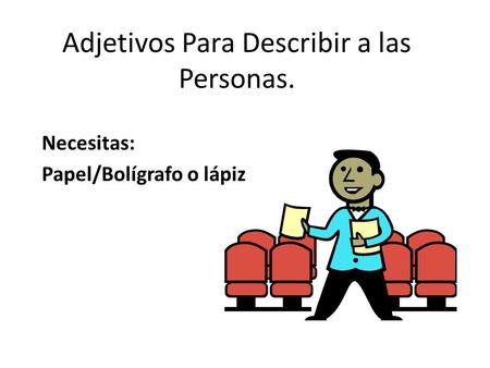 Adjetivos Para Describir a las Personas.