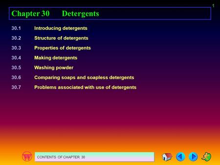 Chapter 30 Detergents 30.1 Introducing detergents