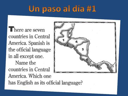 1) Guatemala5) Nicaragua 2) Belize6) Costa Rica 3) El Salvador7) Panama 4) Honduras.