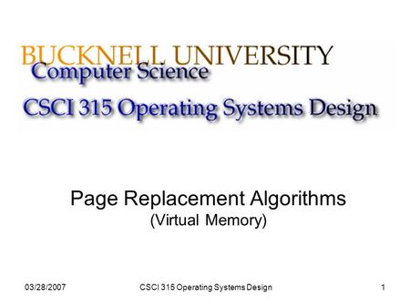 Page Replacement Algorithms (Virtual Memory)