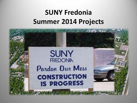 SUNY Fredonia Summer 2014 Projects