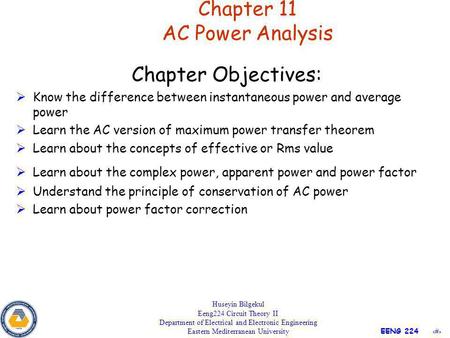 Chapter 11 AC Power Analysis