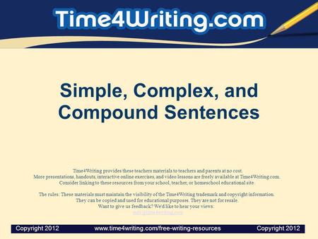 Simple, Complex, and Compound Sentences