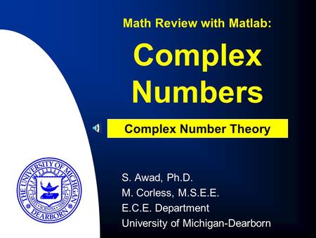 Math Review with Matlab: