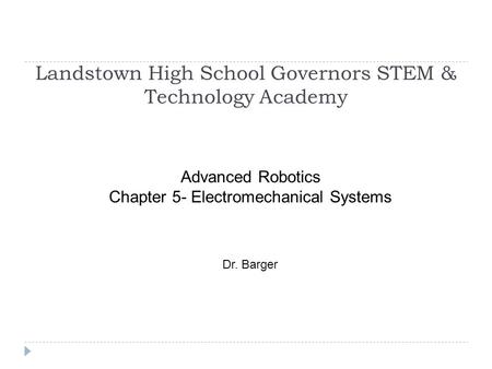 Landstown High School Governors STEM & Technology Academy