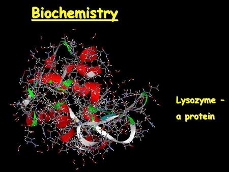 Biochemistry Lysozyme – a protein. Carbohydrates There are two types of carbohydrates: The simple sugars Glucose, sucrose, fructose (and many others)