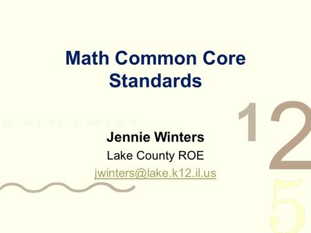 Math Common Core Standards