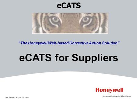 “The Honeywell Web-based Corrective Action Solution”